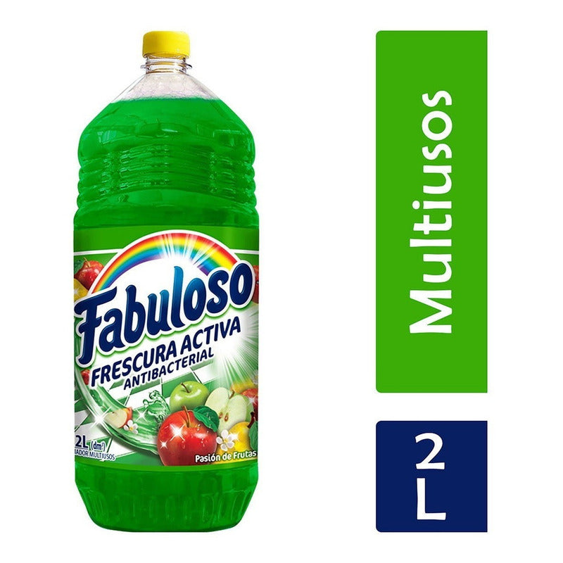 3 Pzas De Limpiador Fabuloso 2lt Pasion De Frutas