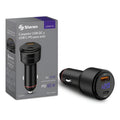 Cargador Usb C Pd 65 W / Usb Qc 18 W, Para Auto Negro