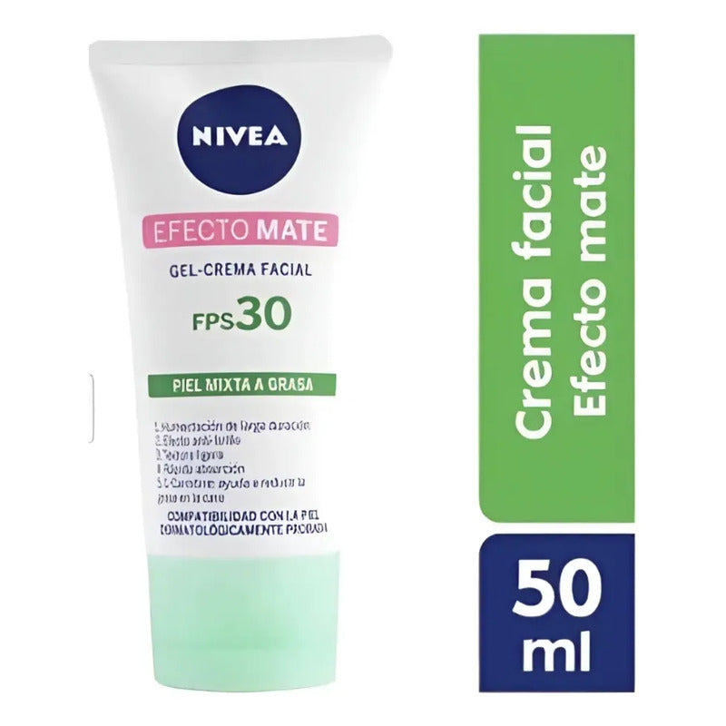 Crema Facial Efecto Mate  Fps 30 En Gel 50ml Normal Día/noche