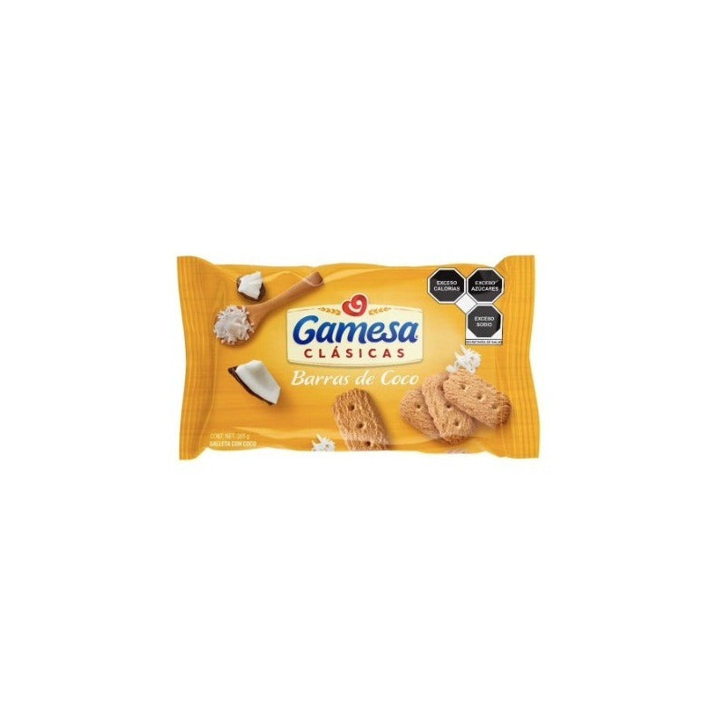 Galletas Gamesa Barras De Coco 365 Gr Pack De 12pzas D