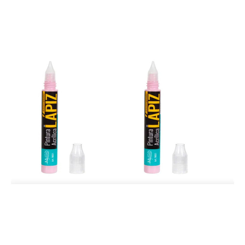Pintura Acrílica En Lápiz Color Rosa 2 Piezas De 30ml Rosa