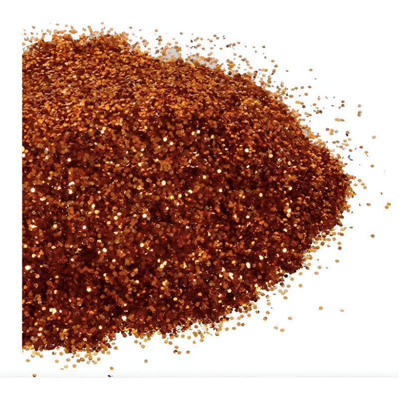 Diamantina #2 Color Naranja Metalico De 0.6mm 1 Pieza De 50g Naranja