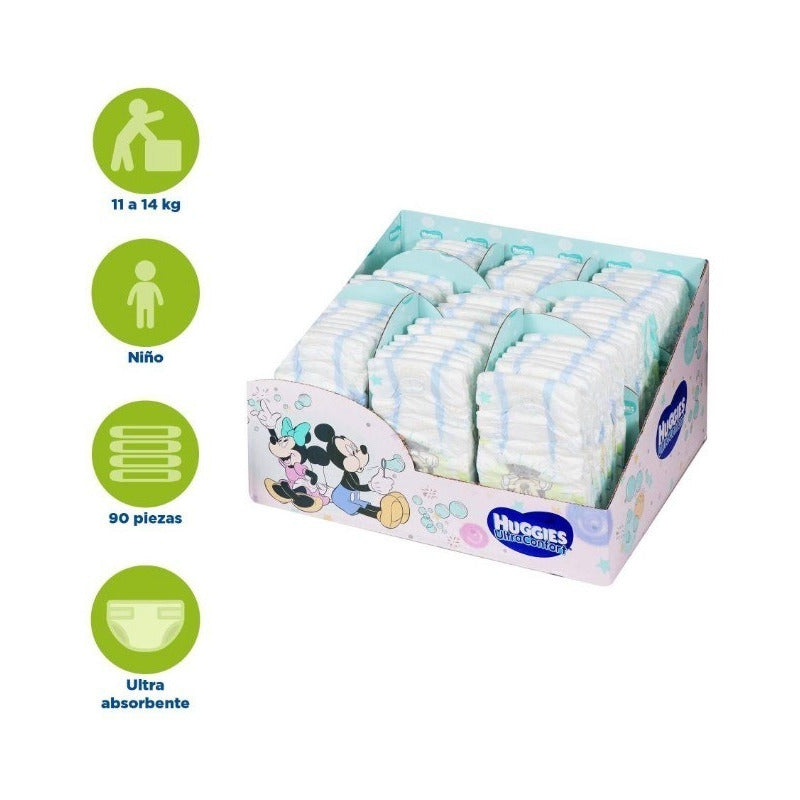 Pañales Huggies Ultraconfort Etapa 5 Con 90 Pzas