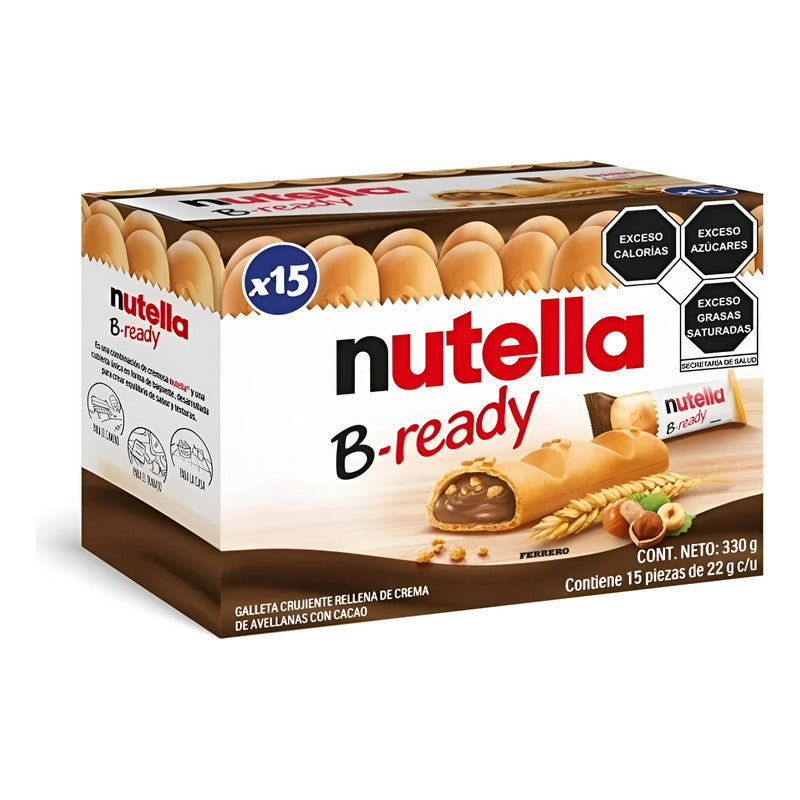 Galleta Rellena Nutella B-ready Caja Con 15 Pz De 22 G