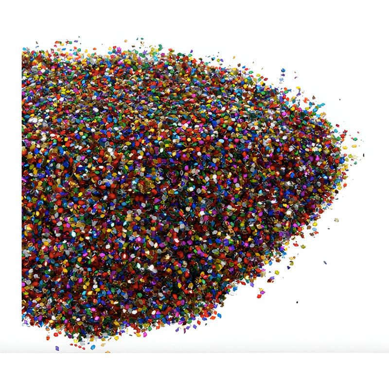 Diamantina #2 Multicolor Metalico De 0.6mm 9 Piezas De 50gr Multicolor