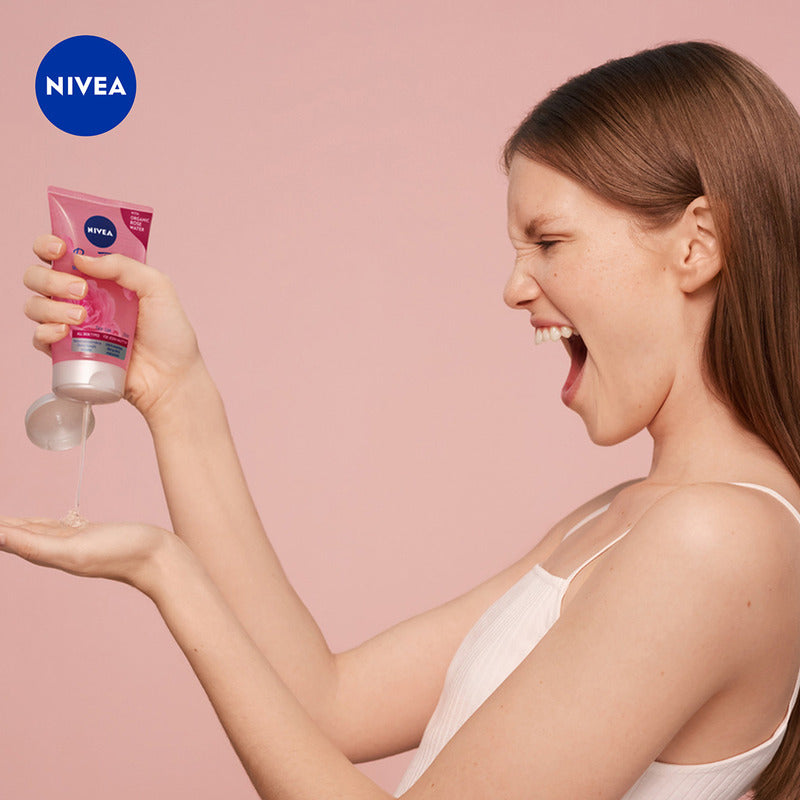 Gel Facial Limpiador Nivea Agua De Rosas 150 Ml Todo Tipo De Piel Día/noche