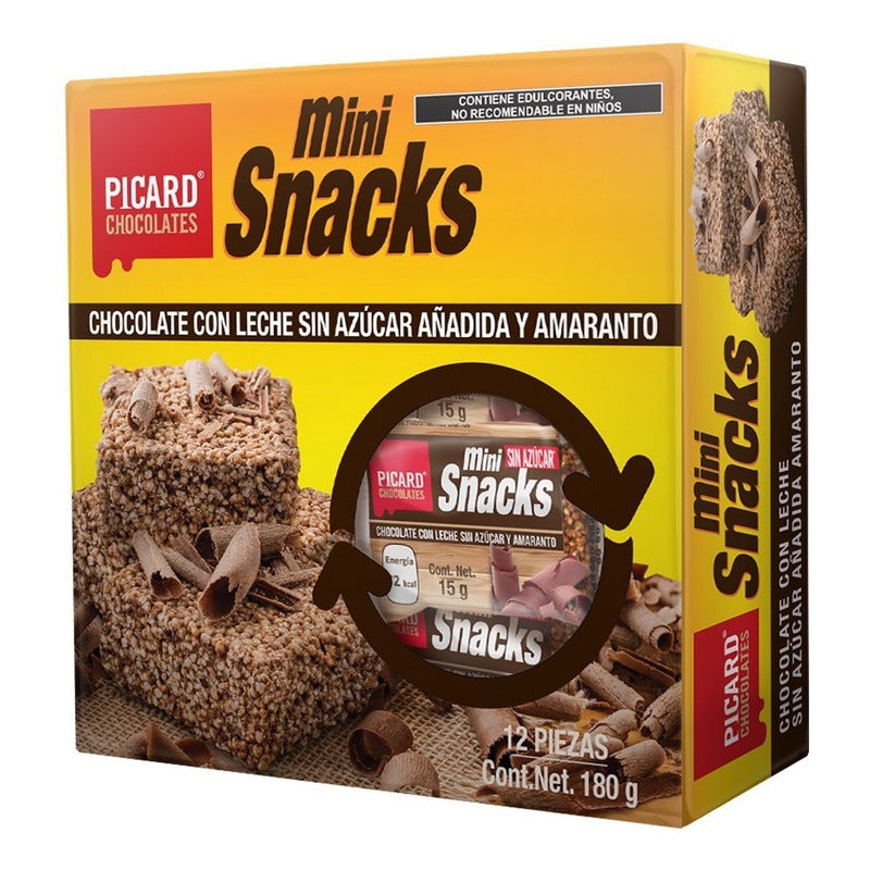 Mini Snack Chocolate /leche Sin Azúcar Y Amaranto, 180 G