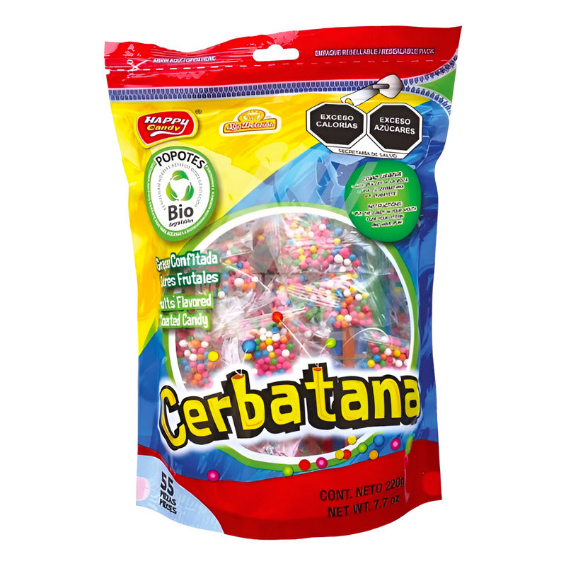 Dulces Cerbatana Las Delicias 12 Bolsas Con 55 Piezas