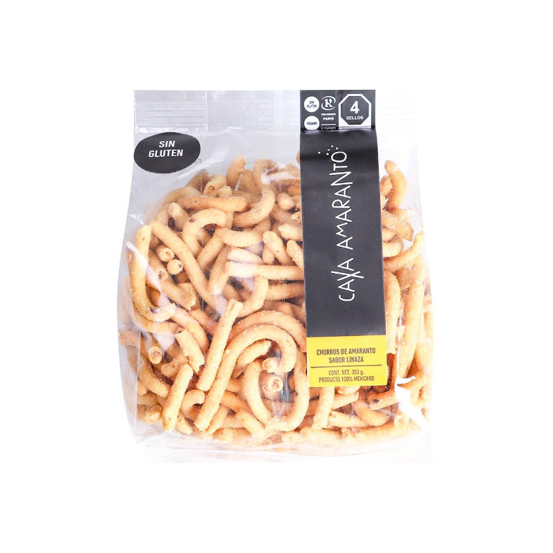 Churritos De Amaranto Caxa Sabor Linaza De 350 G