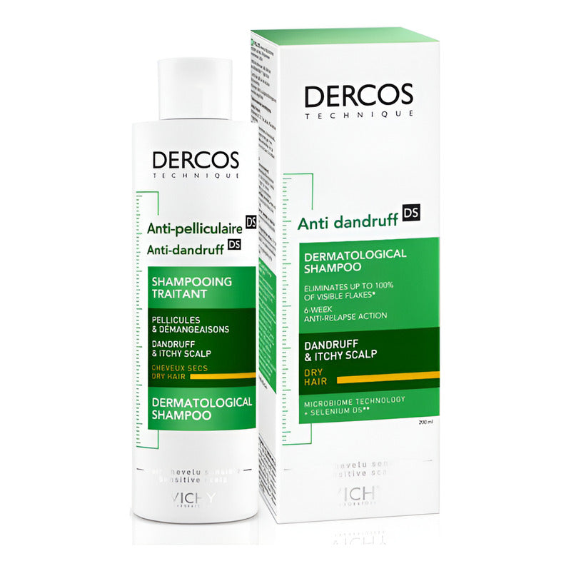 Shampoo Vichy Dercos Anticaspa 200ml Cabello Seco