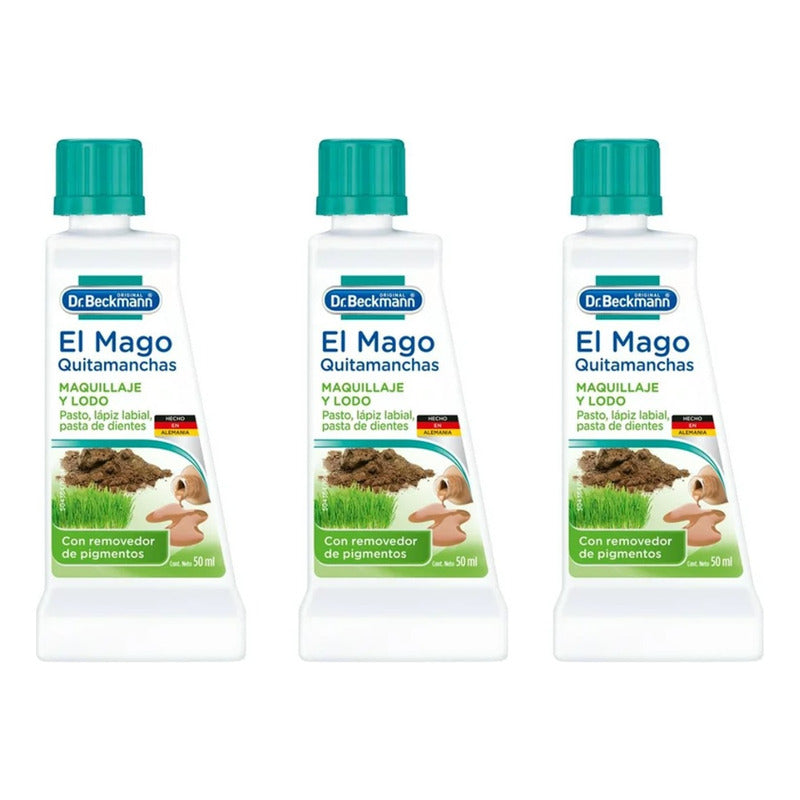 Quitamanchas Dr. Beckmann El Mago Maquillaje Lodo 3 Pz 50 Ml