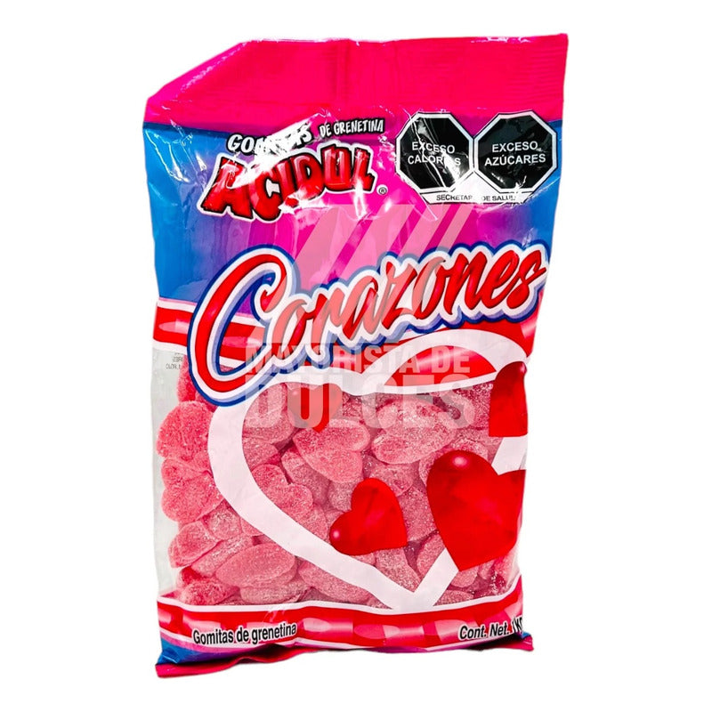 Acidul Gomitas De Corazón Rojo Grande 1 Kg