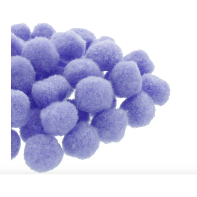 Mercería Pom Poms De 19mm Color Lavanda 1 Paq De 100pz