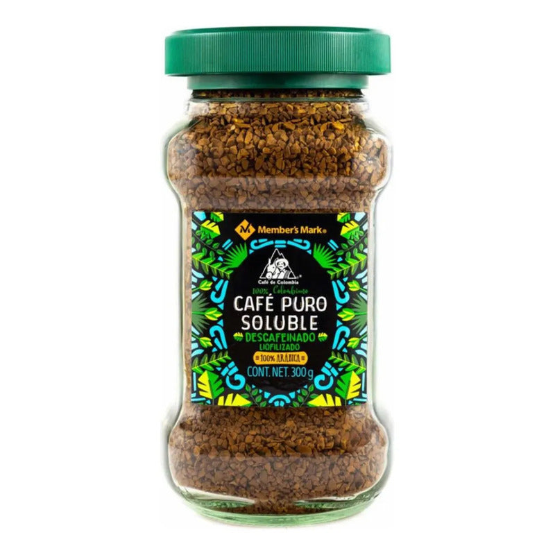 Cafe Puro Soluble Liofilizado Descafeinado Members Mark 300 Gr