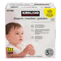 Pañales Unisex Etapa 3, Kirkland Signature, 222 Piezas Etapa 3 Sin Género
