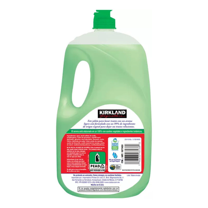 Jabón Para Trastes De Origen Vegetal Kirkland 2.6 L
