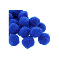 Mercería Pom Poms De 50mm Color Azul Rey 3 Paquetes Con 30pz