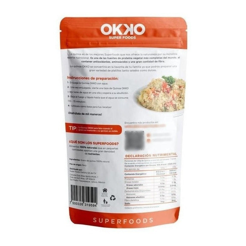Quinoa Grano Entero 100% Natural Gluten Free 300g Okko