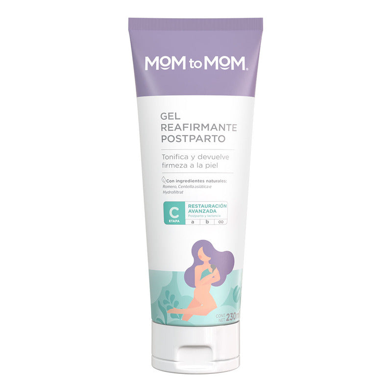 Mom To Mom Etapa C Gel Reafirmante Para Abdomen Mujer - 230ml - Con Romero Y Centella Asiática - Crema Reafirmante Corporal Para Flacidez Abdominal