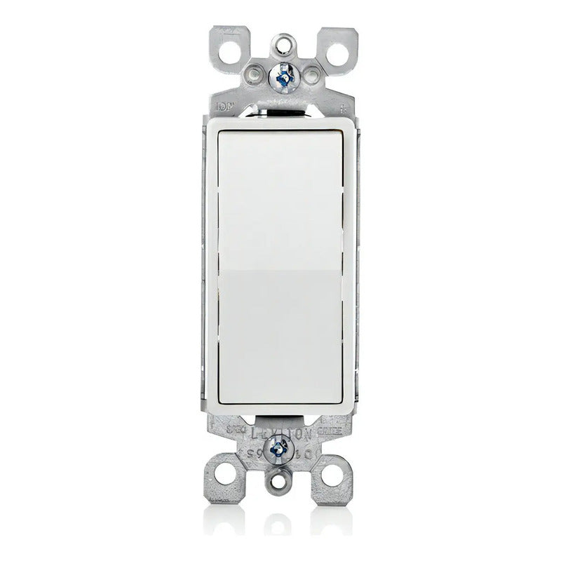 Apagador Palanca 3 Vías Leviton Decora 15 Amps 120-277v Blanco