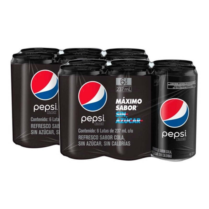 Refresco Cola Black Pepsi 237 Ml 12pack