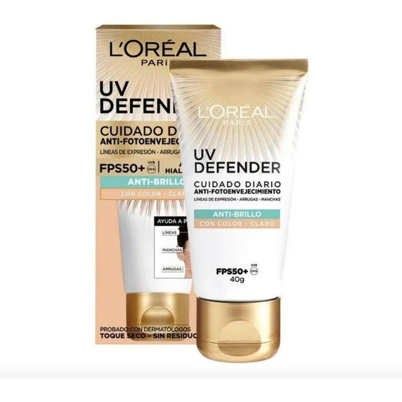 Protector Solar Fps50 L'oréal Paris Anti Brillo 1 Pza De 40g