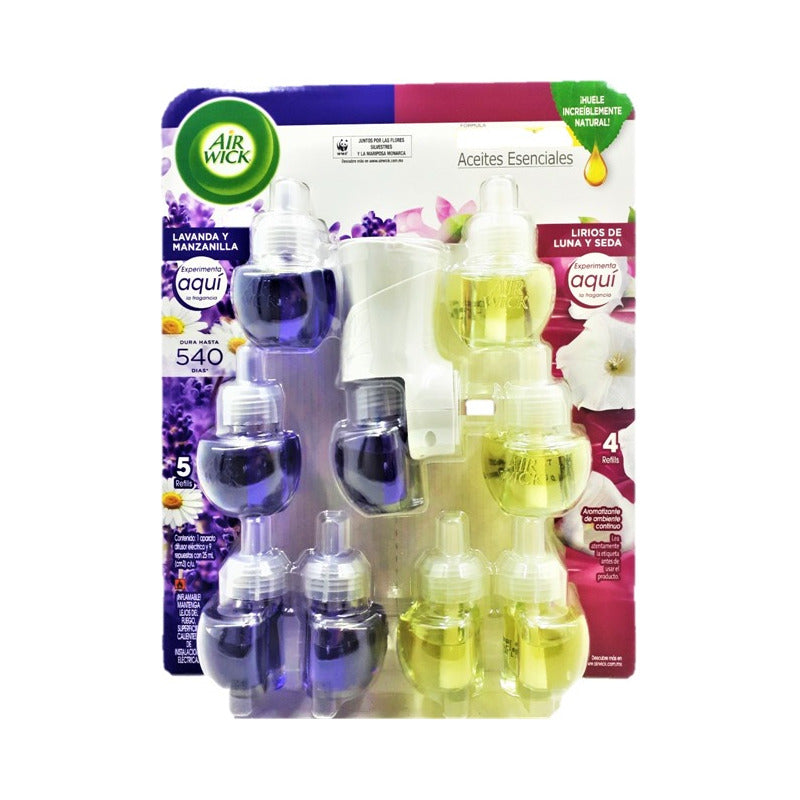 Air Wick Aromatizante Aparato Y 9 Repuestos Lavanda & Lirios