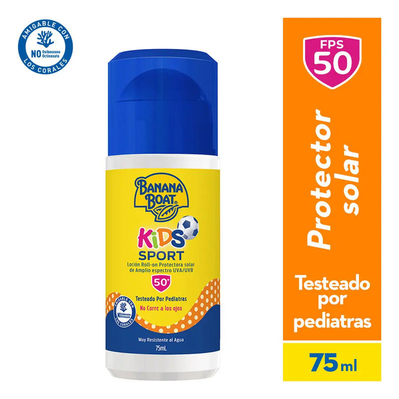 Protector Solar Banana Boat Kids Sport 50+fps Roll On 75ml