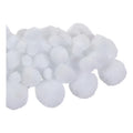 Pom Poms Tamaños Surtidos Color Blanco 3 Piezas Con 30gr Blanco