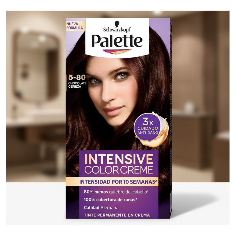 Tinte Para Cabello Palette 5-80 Chocolate Cereza 6 Pz D 50ml 5-80 Chocolate Cereza