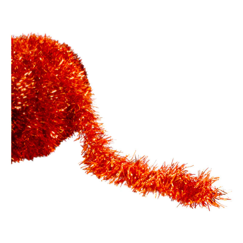 Guía De Escarcha Color Naranja 12 Piezas De 9cm X 2m