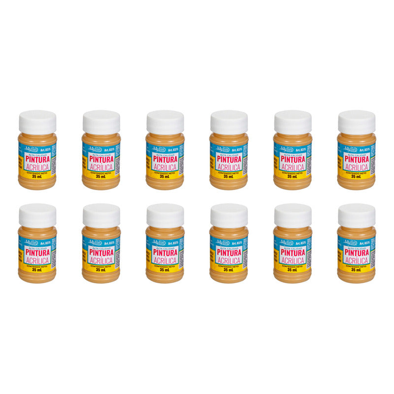 Pintura Acrílica Alta Calidad Color Camello 12 Pz De 35ml Camello