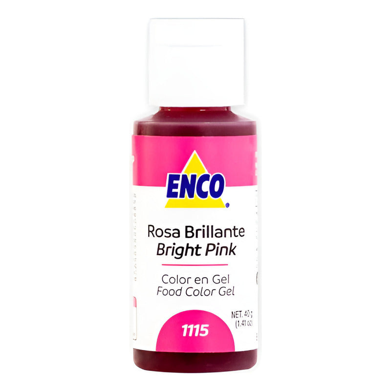 Colorante En Gel Enco Rosa Brillante 40g (2pzs) Rosa Brillante