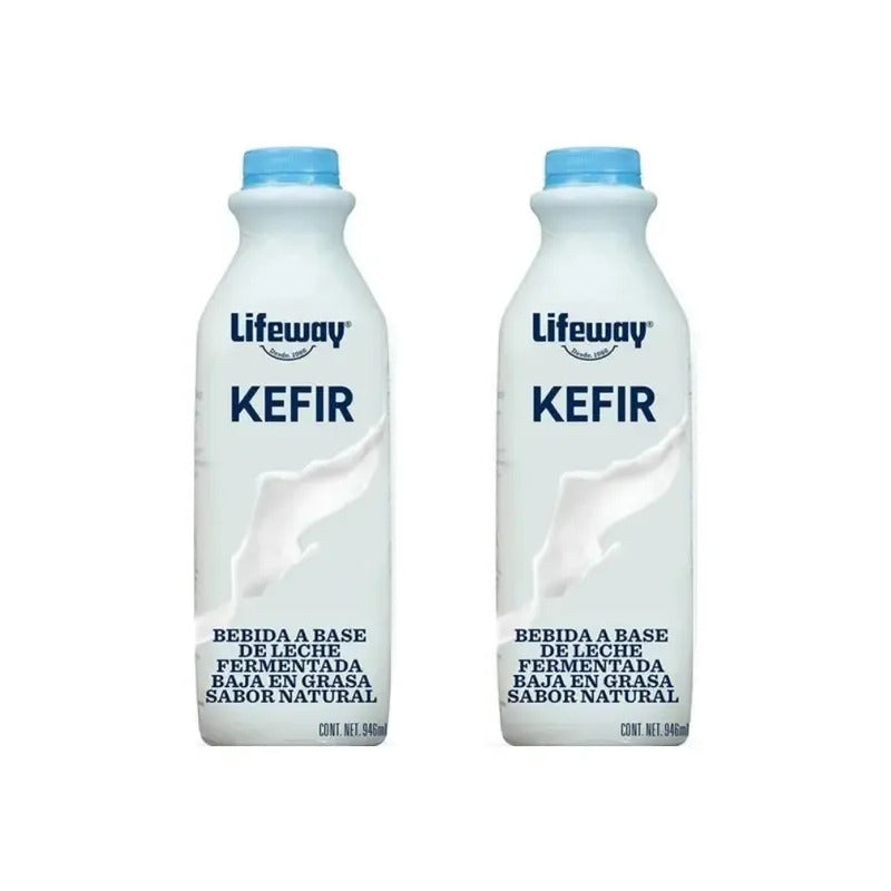 Bebida Lifeway Kefir Sabor Natural Baja Grasa 946ml (2pzas)