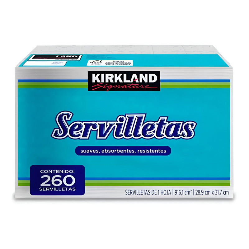 Kirkland Signature Servilletas Absorbentes 4 Paq 260 Pzas