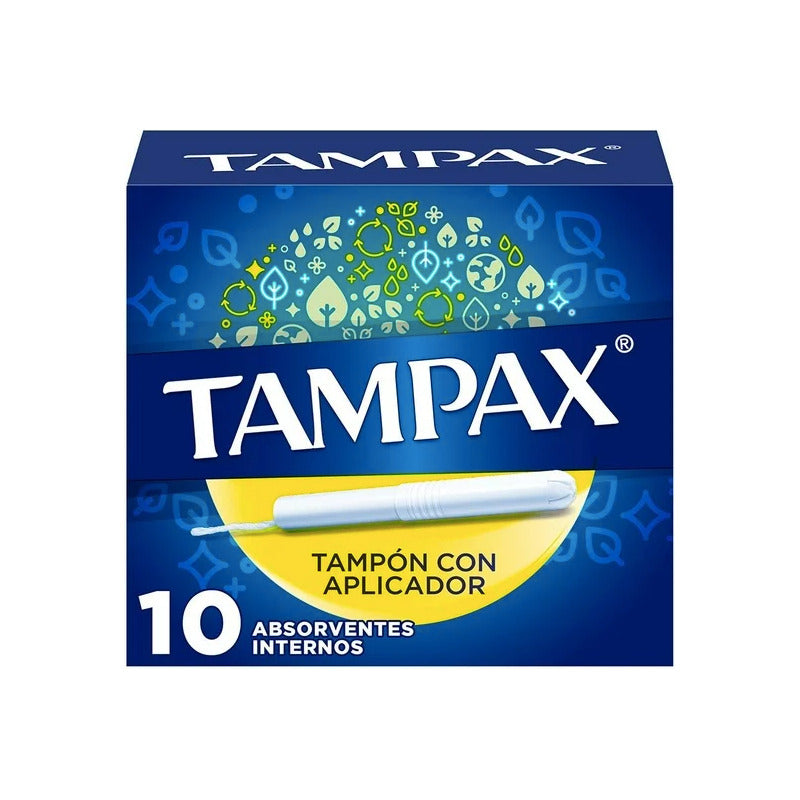 Tampones Tampax Regular Flujo Regular 6 Paquetes De 10 Pzas