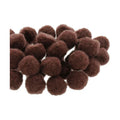 Mercería Pom Poms De 19mm Color Café 2 Paq De 100pz