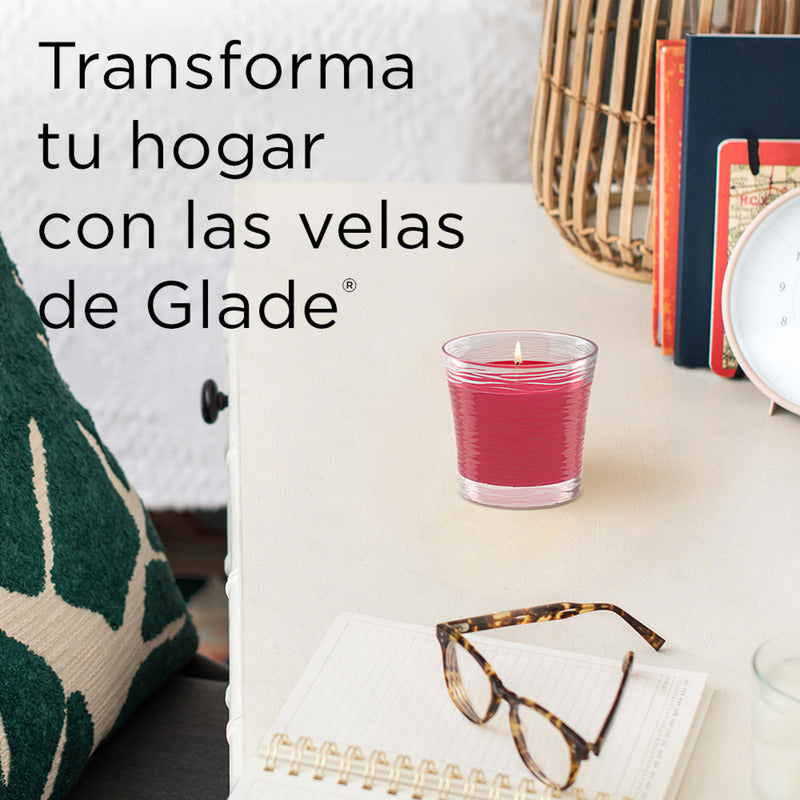 Glade Ambientador Vela Manzana Y Canela, 96gr