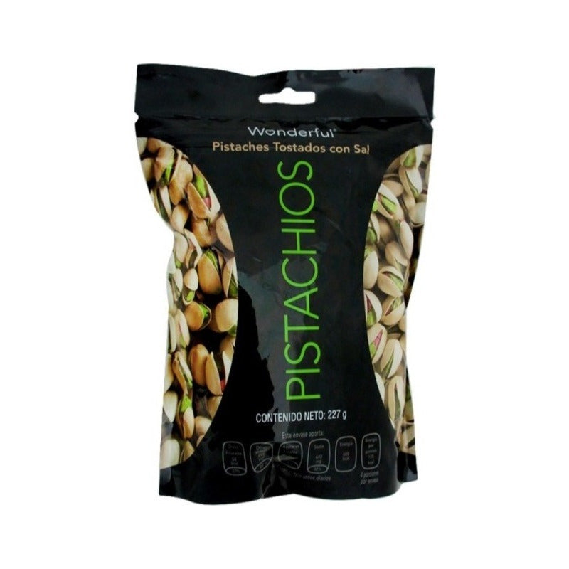 Pistaches Wonderful Tostados Con Sal 227g 9pzas