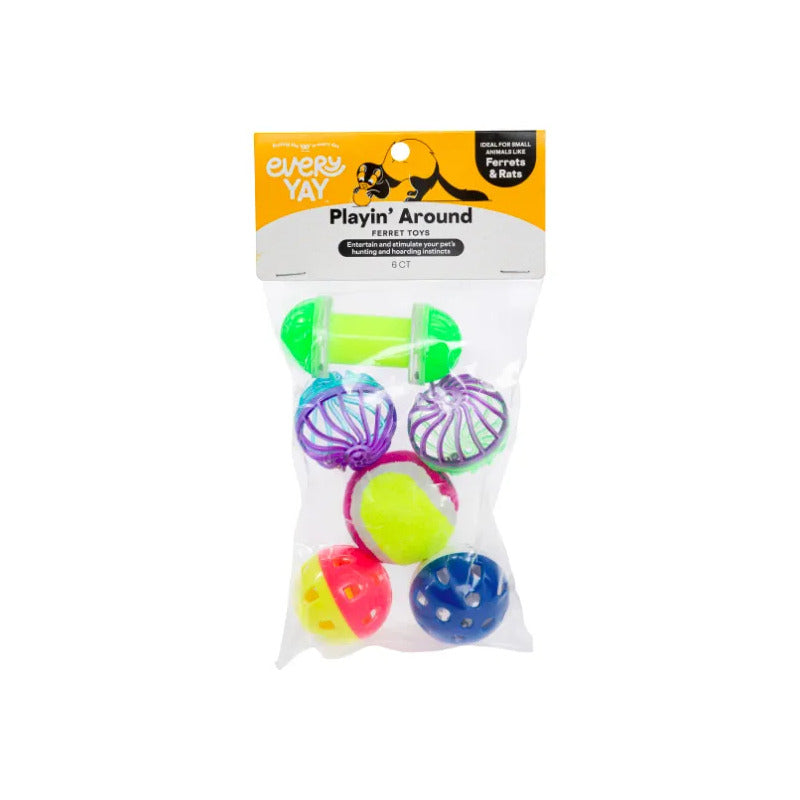 Everyyay Set De Pelotas Con Cascabel Para Hurón, 1 Paquete