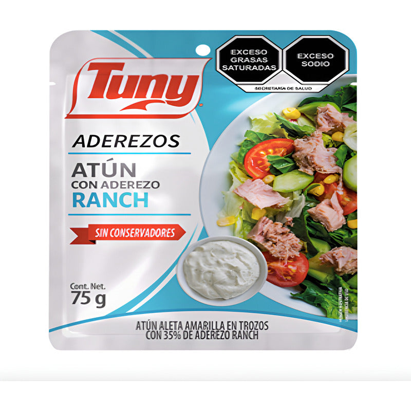 Atún Con Aderezo Ranch Tuny 12 Piezas De 75grs