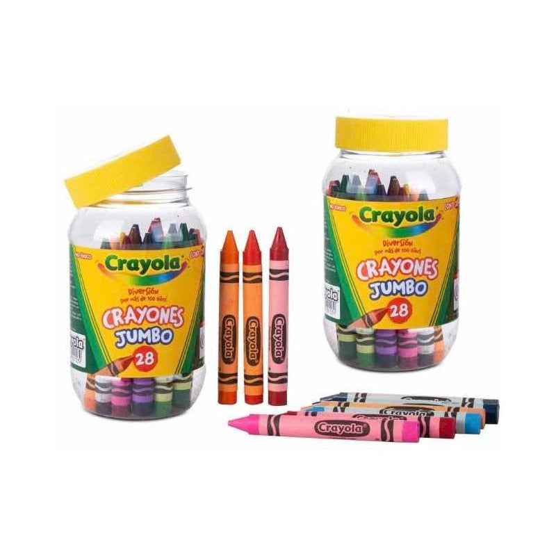 Crayones Jumbo Crayola Con 28 Pzas (2vitroleros)
