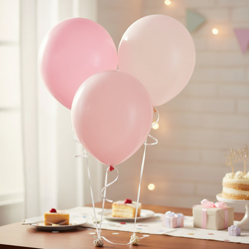 Globos Surtidos De 30cm Tonos Rosas  10 Piezas Surtido Rosas