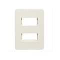 Placa De 2 Módulos De Plástico Blanco 3 Pzs
