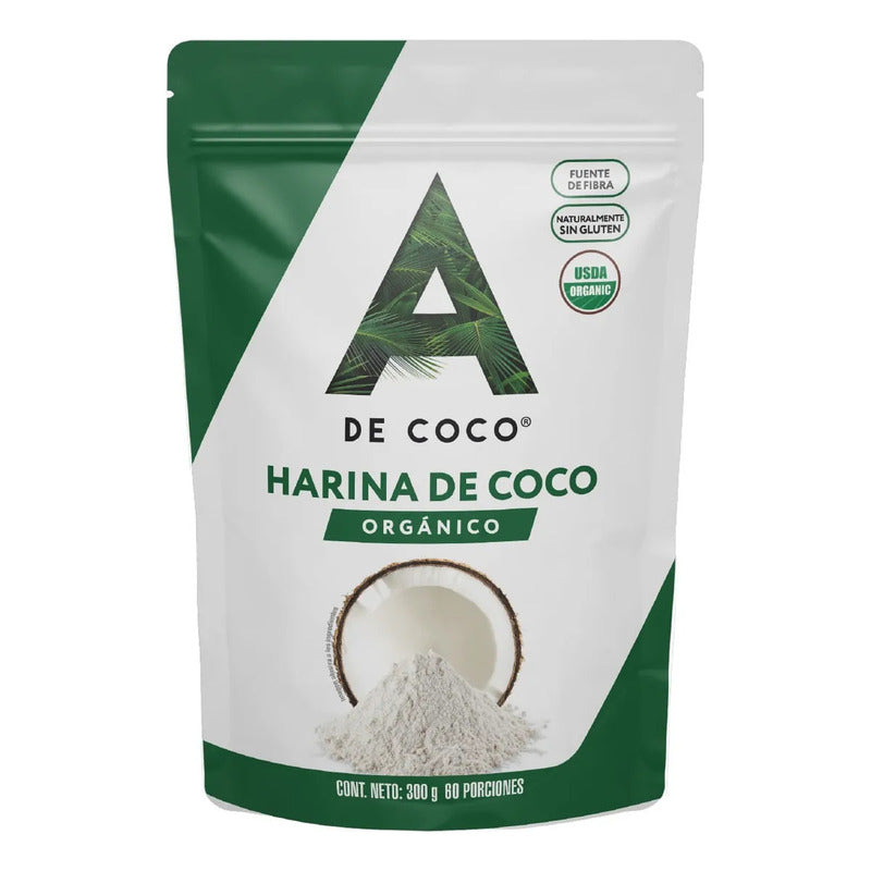 Harina De Coco Orgánica 300g 60 Porciones A De Coco