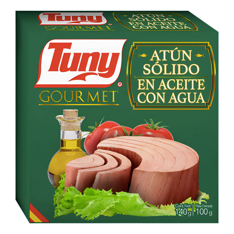 Atún Solido En Aceite Con Agua Gourmet Tuny 3 Pzas De 140gr