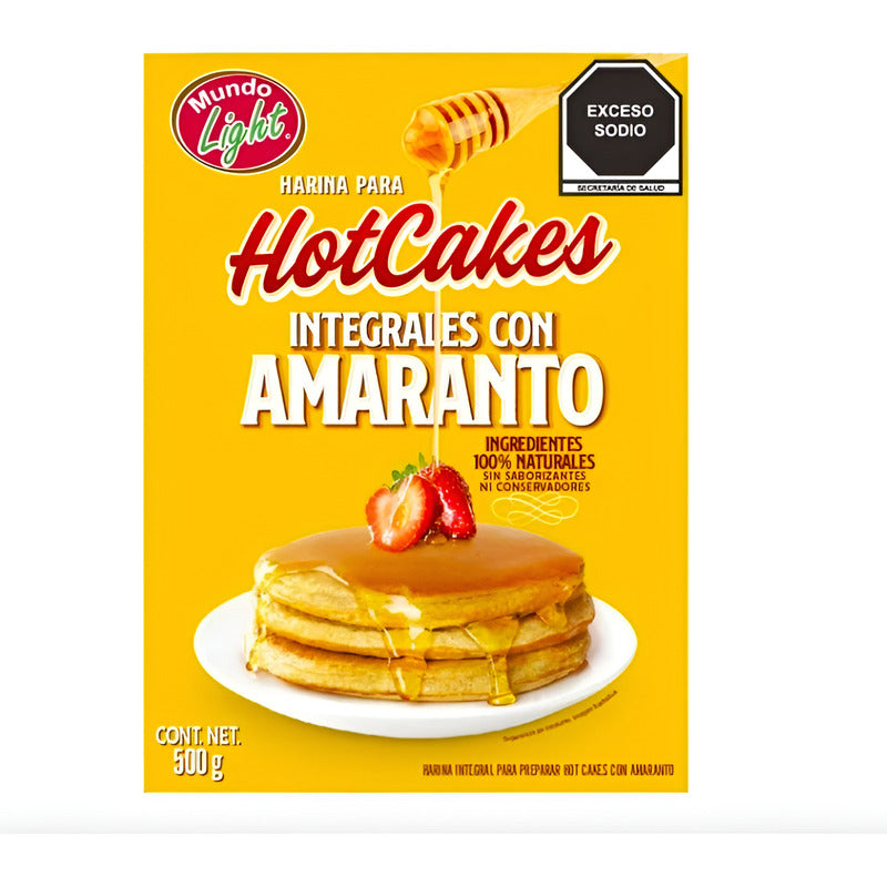 Harina Para Hotcakes Mundo Light Con Amaranto De 500g