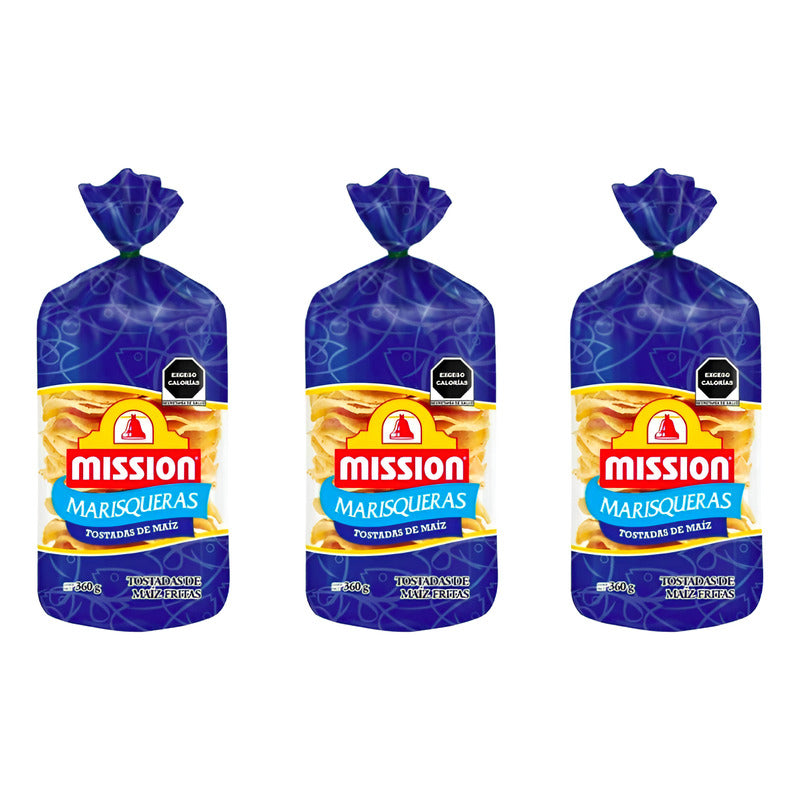 Tostadas De Maíz Mission Marisqueras 3 Piezas De 360gr
