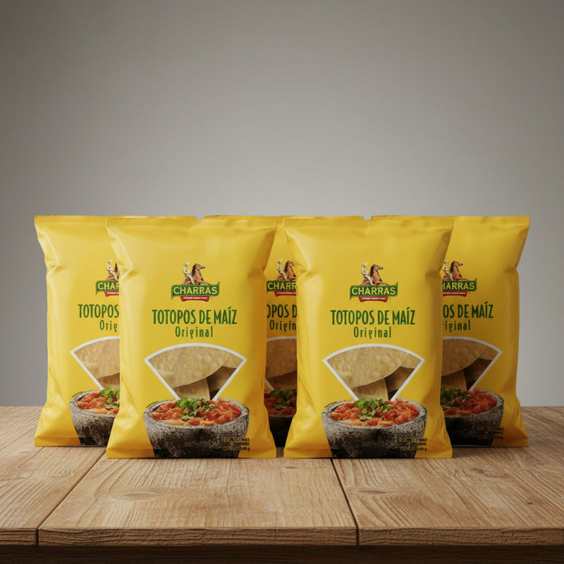 Totopos De Maiz Sabor Original Charras 4 Piezas De 270gr