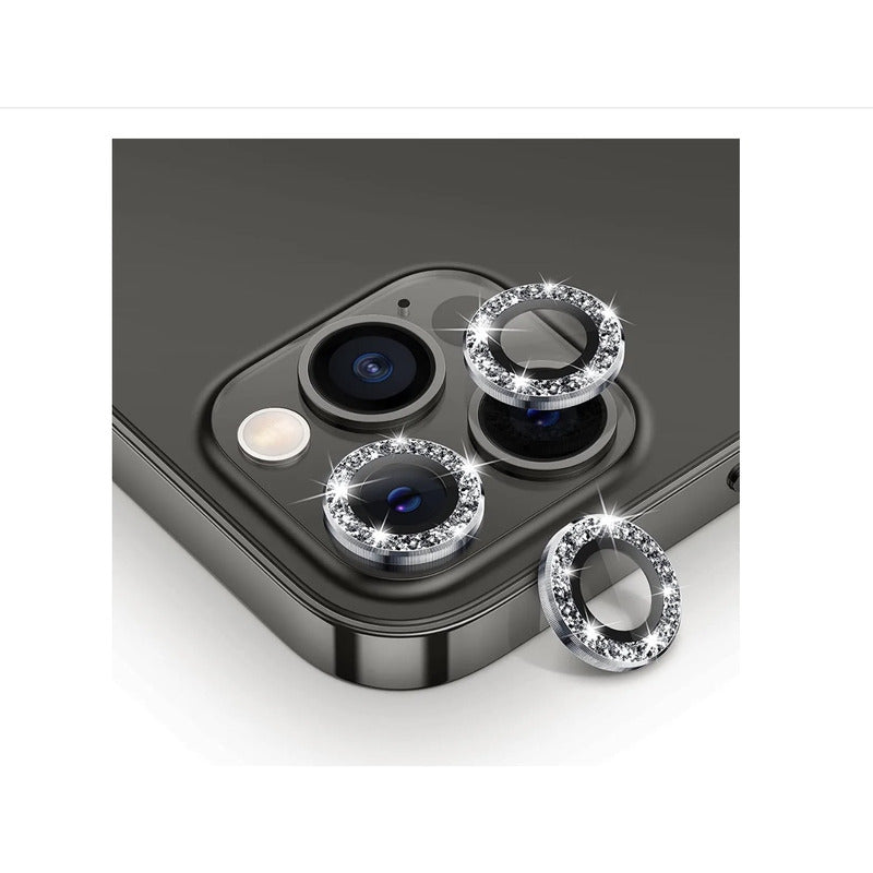 Mica Lente Cámara Glitter Diamantes Para iPhone 17 Pro Max Diamantes